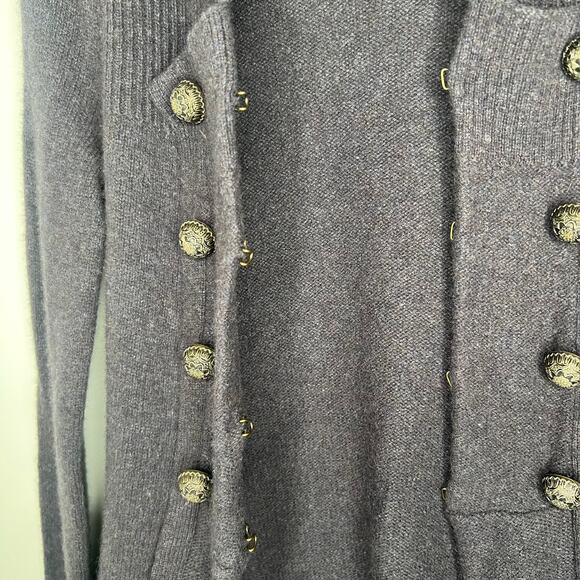 Free People Wool Grey Military Sweater Cardigan Size XS - Picture 5 of 6